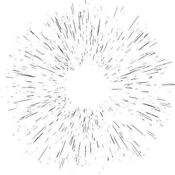 Radiating from the center burst light rays object element effect isolated 스톡 일러스트
