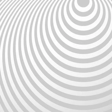 Radiating circles pattern. Creative monochrome background in square format. O Illustrazione stock