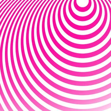 Radiating circles pattern. Creative monochrome background in square format. O Illustrazione stock