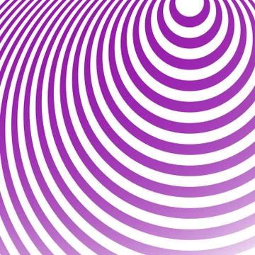 Radiating circles pattern. Creative monochrome background in square format. O Illustrazione stock