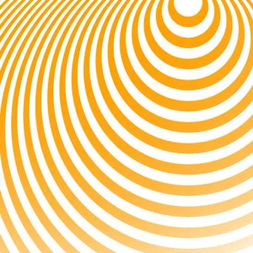 Radiating circles pattern. Creative monochrome background in square format. O Illustrazione stock