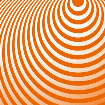 Radiating circles pattern. Creative monochrome background in square format. O Illustrazione stock