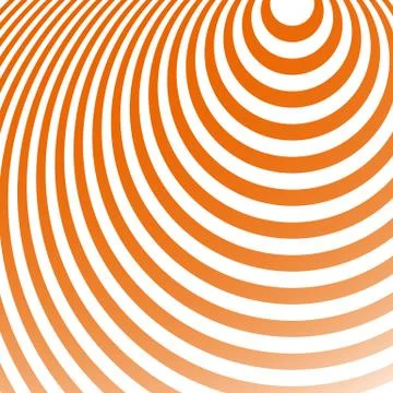 Radiating circles pattern. Creative monochrome background in square format. O Illustrazione stock