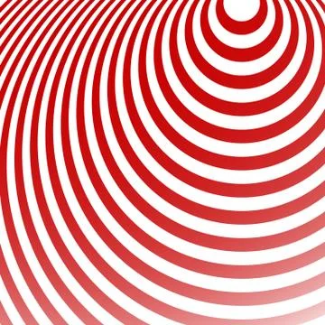 Radiating circles pattern. Creative monochrome background in square format. O Illustrazione stock