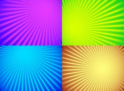 Radiating, converging lines, rays background. Known as starburst, sunburst ba Stock Illustration