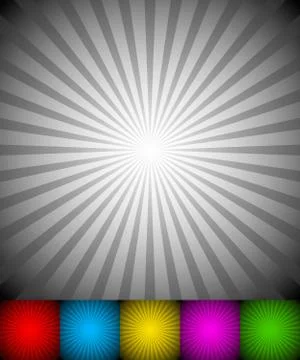 Radiating, converging lines, rays background. Known as starburst, sunburst ba Stock Illustration