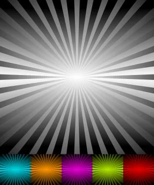 Radiating, converging lines, rays background. Known as starburst, sunburst ba Stock Illustration