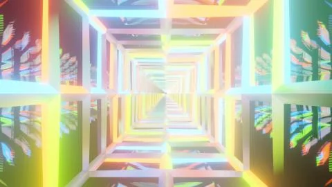 Radiating Four Sided Luminous Pattern 4k uhd 3d illustration background Stock Illustration