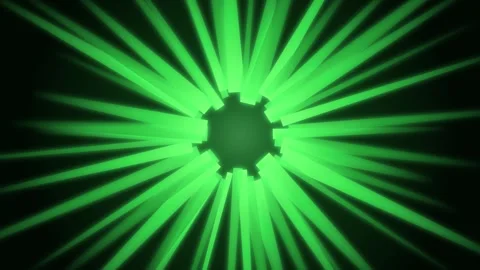 Radiating green light beams forming a circular starburst animated Stock Footage 346866798
