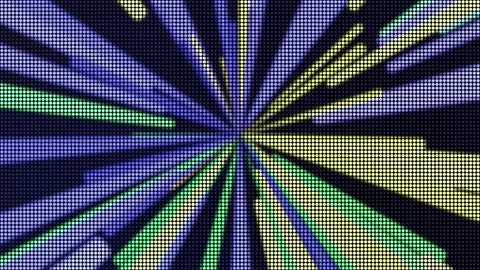 Radiating LED Light Lines Background Yellow Green Blue Seamless Loop 스톡 동영상 331416630