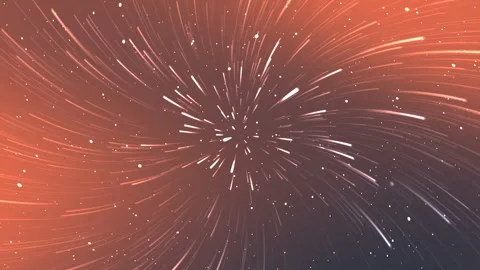 Radiating light particles bursting in abstract space Video stock 335944142