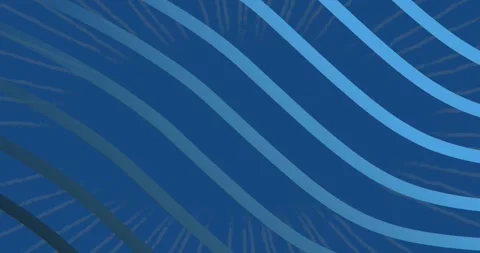 Radiating lines and curved wave patterns creating blue abstract animation Stock Footage 328005590