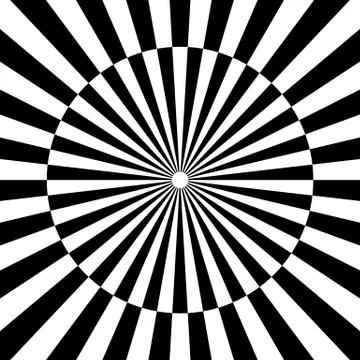 Radiating lines with checkers Stock Illustration