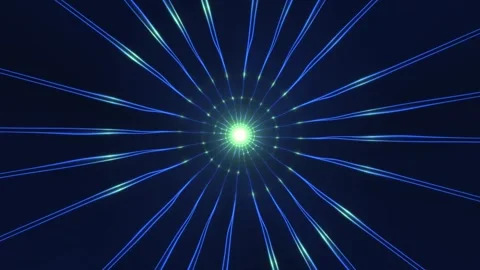 Radiating lines of light create a central point of focus Stock Footage 338295415