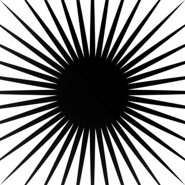 Radiating lines starburst pattern. Radial rays, beams. Stock Illustration