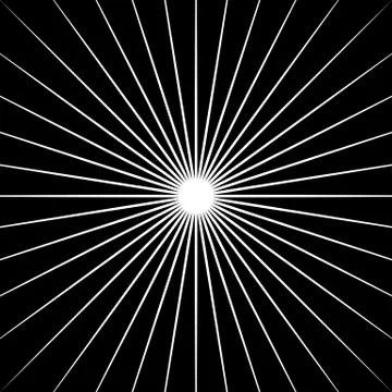 Radiating lines starburst pattern. Radial rays, beams. Stock Illustration