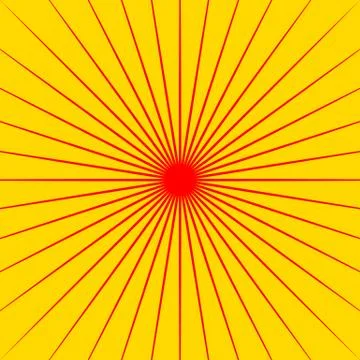 Radiating lines starburst pattern. Radial rays, beams. Illustrazione stock