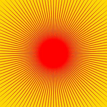 Radiating lines starburst pattern. Radial rays, beams. Illustrazione stock