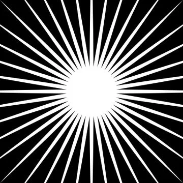 Radiating lines starburst pattern. Radial rays, beams. Stock Illustration