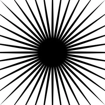 Radiating lines starburst pattern. Radial rays, beams. Stock Illustration