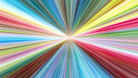 Radiating multicolor abstract light burst background in hand drawn digital .. Stockbeeldmateriaal 341429003