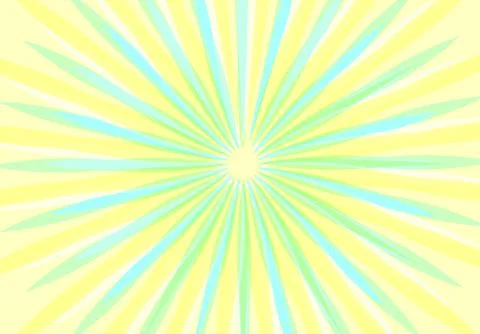 Radiating pattern of vibrant, pastel-colored rays emanating from a central .. Stock Illustration