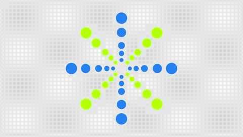 Radiating pulsing dots loading icon animation Stock Footage 321274705
