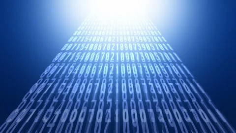 Radiating Random Data Numbers Stock Footage 332543798