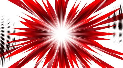 Radiating red and white spike-like patterns 스톡 일러스트