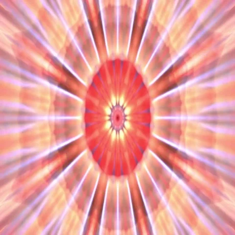 Radiating Rotating Rays Psychedelic Kaleidoscope Motion Background Loop. Stock Footage 69547901
