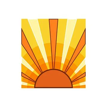 Radiating sunburst creating an energetic light display Stock Illustration