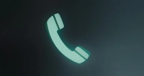 Radiating waves next to a phone receiver, active call Stock Footage 313556934