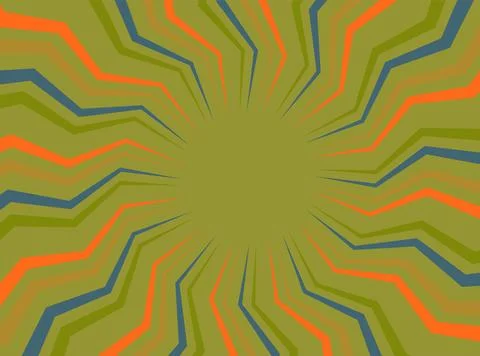 Radiating zigzag pattern converges at a central point. Stock Illustration