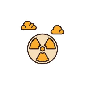 Radiation in Air vector concept colored icon Stock Illustration