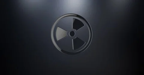 Radiation Black 3d Icon Stock Footage 69986294