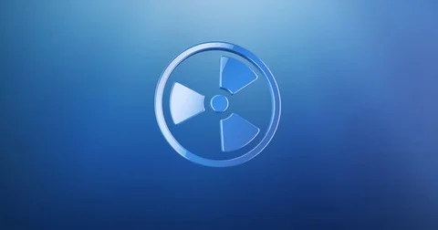 Radiation Blue 3d Icon Video stock 69986333