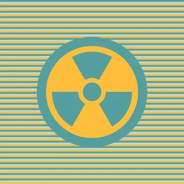 Radiation color flat icon Illustrazione stock