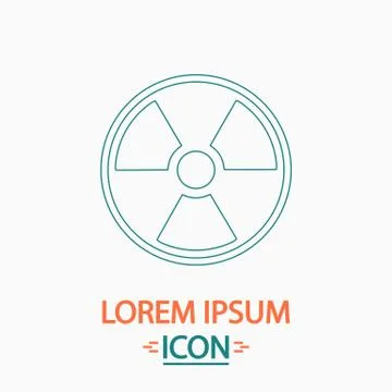 Radiation computer symbol Stock Illustration