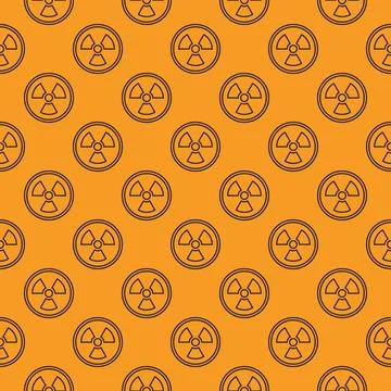 Radiation concept vector geometric outline Seamless Pattern 스톡 일러스트