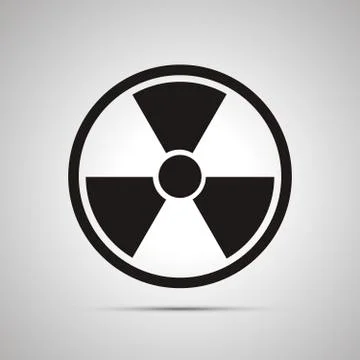Radiation danger simple black icon Stock Illustration