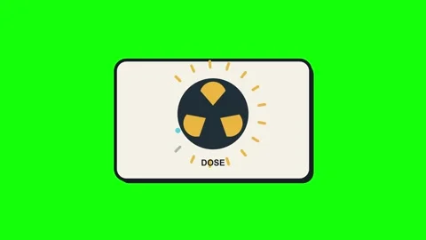 Radiation Dose Indicator Green Screen Overlay Stock-Footage 343081076