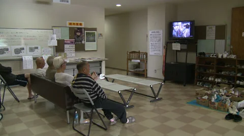 Radiation Evacuees Stock Footage 32167561