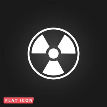 Radiation flat icon Stock Illustration