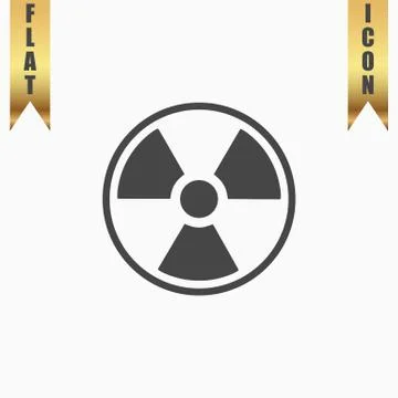 Radiation flat icon Stock Illustration