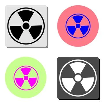 Radiation. flat vector icon Illustrazione stock