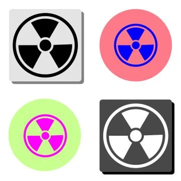 Radiation. flat vector icon Stock Illustration