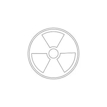 Radiation. flat vector icon Stock Illustration