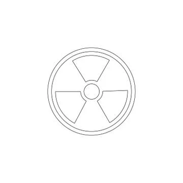 Radiation. flat vector icon Stock Illustration