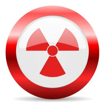 Radiation glossy web icon Stock Illustration