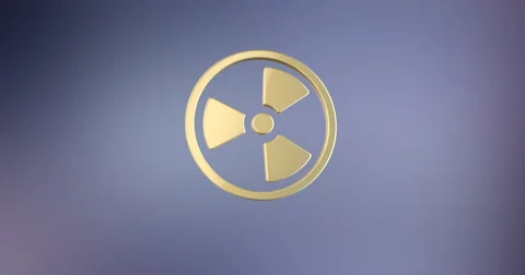 Radiation Gold 3d Icon Stock Footage 67411896